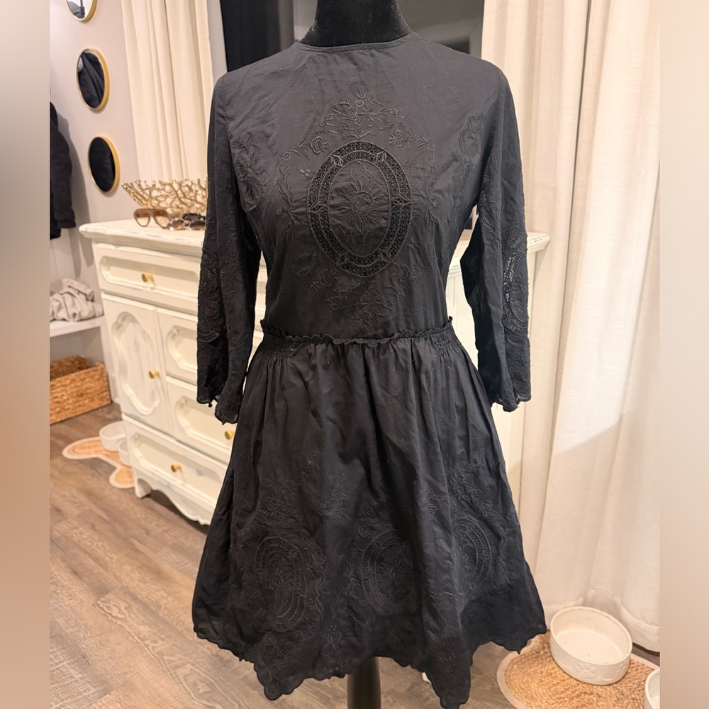 Victoria's Secret Black Embroidered Dress